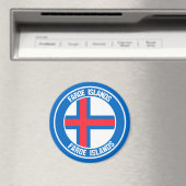 Aimant Emblème rond des îles Féroé (In Situ (Lave-vaisselle))