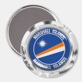 Aimant Emblème rond des Îles Marshall (Recto/Verso)