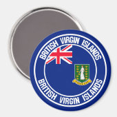 Aimant Emblème rond des îles Vierges britanniques (Recto/Verso)