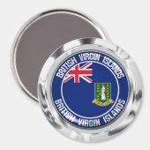 Aimant Emblème rond des îles Vierges britanniques (Recto/Verso)