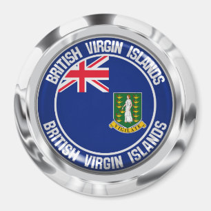 Aimant Emblème rond des îles Vierges britanniques