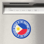 Aimant Emblème rond des Philippines (In Situ (Lave-vaisselle))