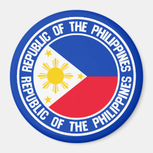 Aimant Emblème rond des Philippines
