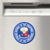 Aimant Emblème rond des Philippines (In Situ (Lave-vaisselle))