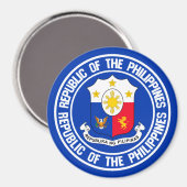 Aimant Emblème rond des Philippines (Recto/Verso)