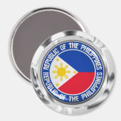 Aimant Emblème rond des Philippines (Recto/Verso)