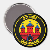 Aimant Emblème rond d'Oldenburg (Recto/Verso)