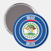 Aimant Emblème rond du Belize (Recto/Verso)