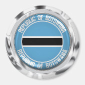 Aimant Emblème rond du Botswana (Devant)