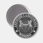 Aimant Emblème rond du Botswana (Recto/Verso)