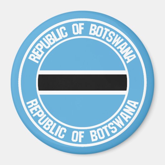 Aimant Emblème rond du Botswana (Devant)