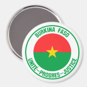 Aimant Emblème rond du Burkina Faso (Recto/Verso)