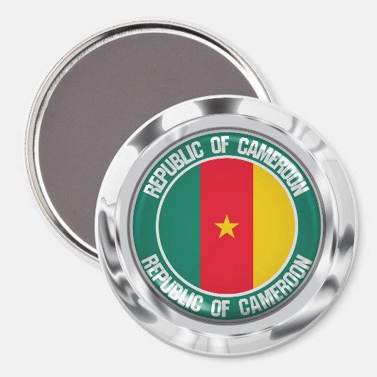 Aimant Emblème rond du Cameroun (Recto/Verso)