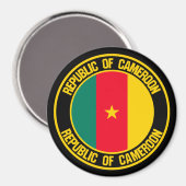 Aimant Emblème rond du Cameroun (Recto/Verso)