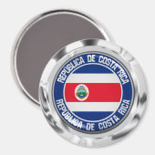 Aimant Emblème rond du Costa Rica (Recto/Verso)