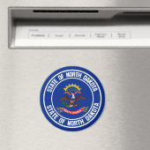 Aimant Emblème rond du Dakota du Nord (In Situ (Lave-vaisselle))