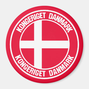 Aimant Emblème rond du Danemark