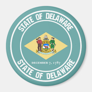 Aimant Emblème rond du Delaware