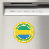 Aimant Emblème rond du Gabon (In Situ (Lave-vaisselle))