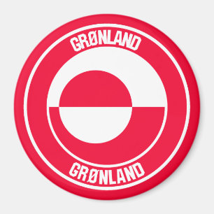 Aimant Emblème rond du Groenland