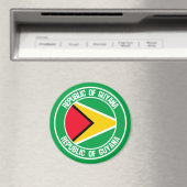 Aimant Emblème rond du Guyana (In Situ (Lave-vaisselle))