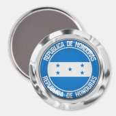 Aimant Emblème rond du Honduras (Recto/Verso)
