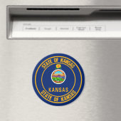Aimant Emblème rond du Kansas (In Situ (Lave-vaisselle))
