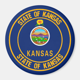Aimant Emblème rond du Kansas