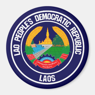 Aimant Emblème rond du Laos
