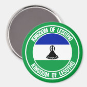 Aimant Emblème rond du Lesotho (Recto/Verso)