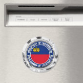 Aimant Emblème rond du Liechtenstein (In Situ (Lave-vaisselle))