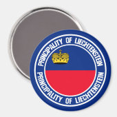 Aimant Emblème rond du Liechtenstein (Recto/Verso)