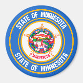 Aimant Emblème rond du Minnesota (Devant)