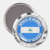 Aimant Emblème rond du Nicaragua (Recto/Verso)