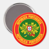 Aimant Emblème rond du Portugal (Recto/Verso)