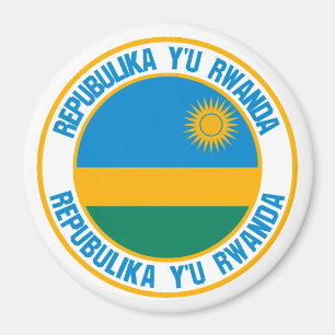 Aimant Emblème rond du Rwanda
