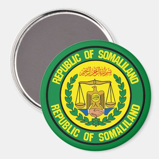 Aimant Emblème rond du Somaliland (Recto/Verso)