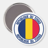Aimant Emblème rond du Tchad (Recto/Verso)