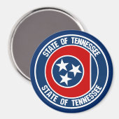 Aimant Emblème rond du Tennessee (Recto/Verso)