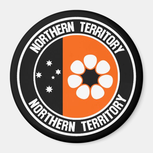 Aimant Emblème rond du Territoire du Nord (Devant)