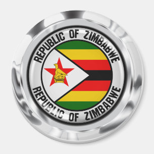 Aimant Emblème rond du Zimbabwe