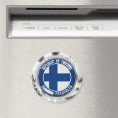Aimant Emblème rond finlandais (In Situ (Lave-vaisselle))