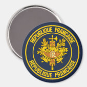 Aimant Emblème rond France (Recto/Verso)