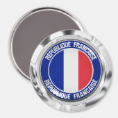 Aimant Emblème rond France (Recto/Verso)
