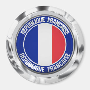 Aimant Emblème rond France