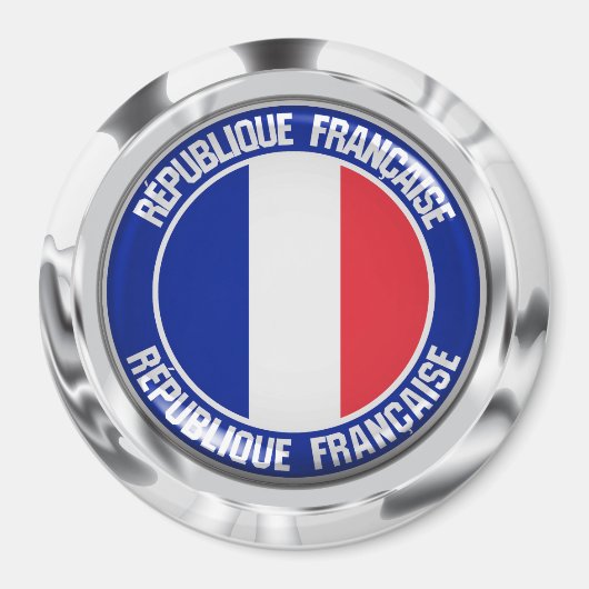 Aimant Emblème rond France (Devant)