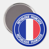 Aimant Emblème rond France (Recto/Verso)
