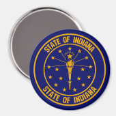 Aimant Emblème rond Indiana (Recto/Verso)