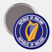 Aimant Emblème rond irlandais (Recto/Verso)