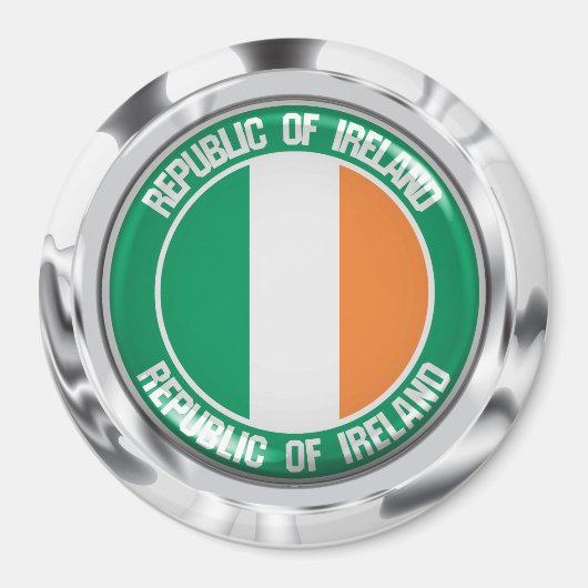 Aimant Emblème rond irlandais (Devant)